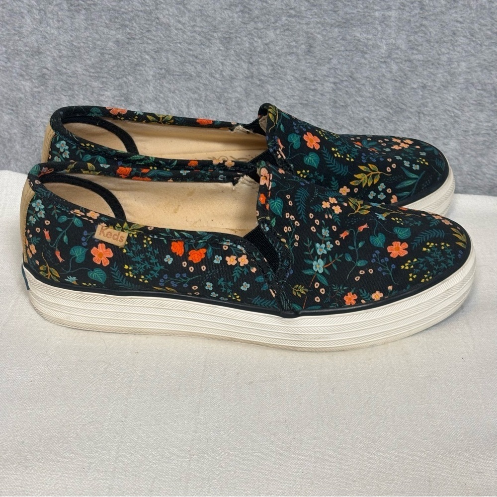 Keds x Rifle Paper Co. Wildwood Triple Decker Floral Slip-On Sneakers-Women 6